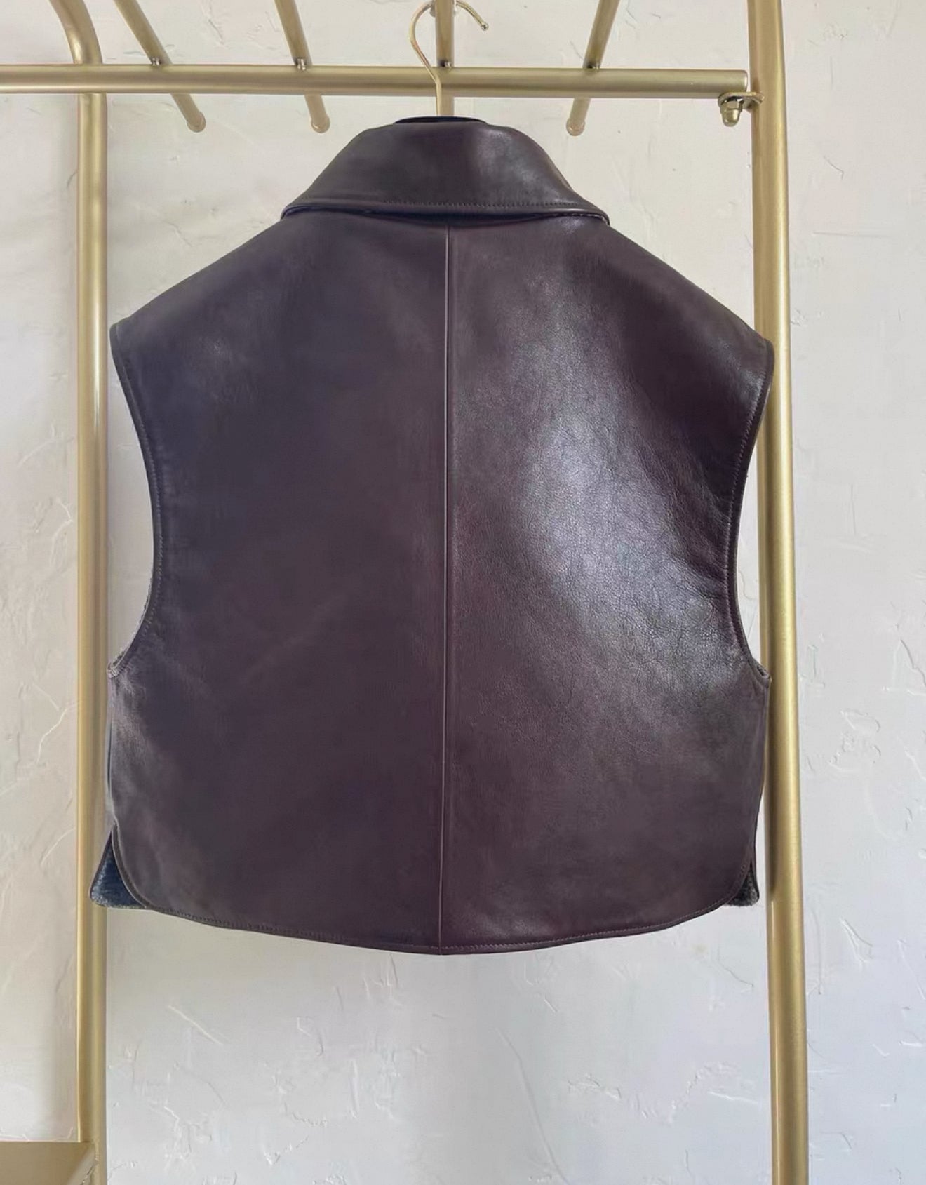 Chanel 24A brown leather vest