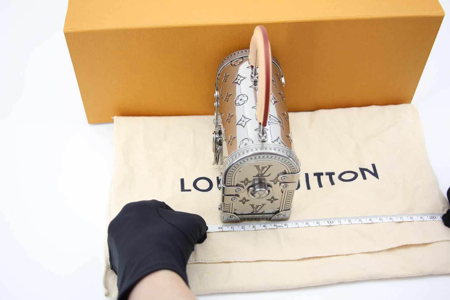 Louis Vuitton 2022 Metal Silver Monogram Mini Treasure Trunk