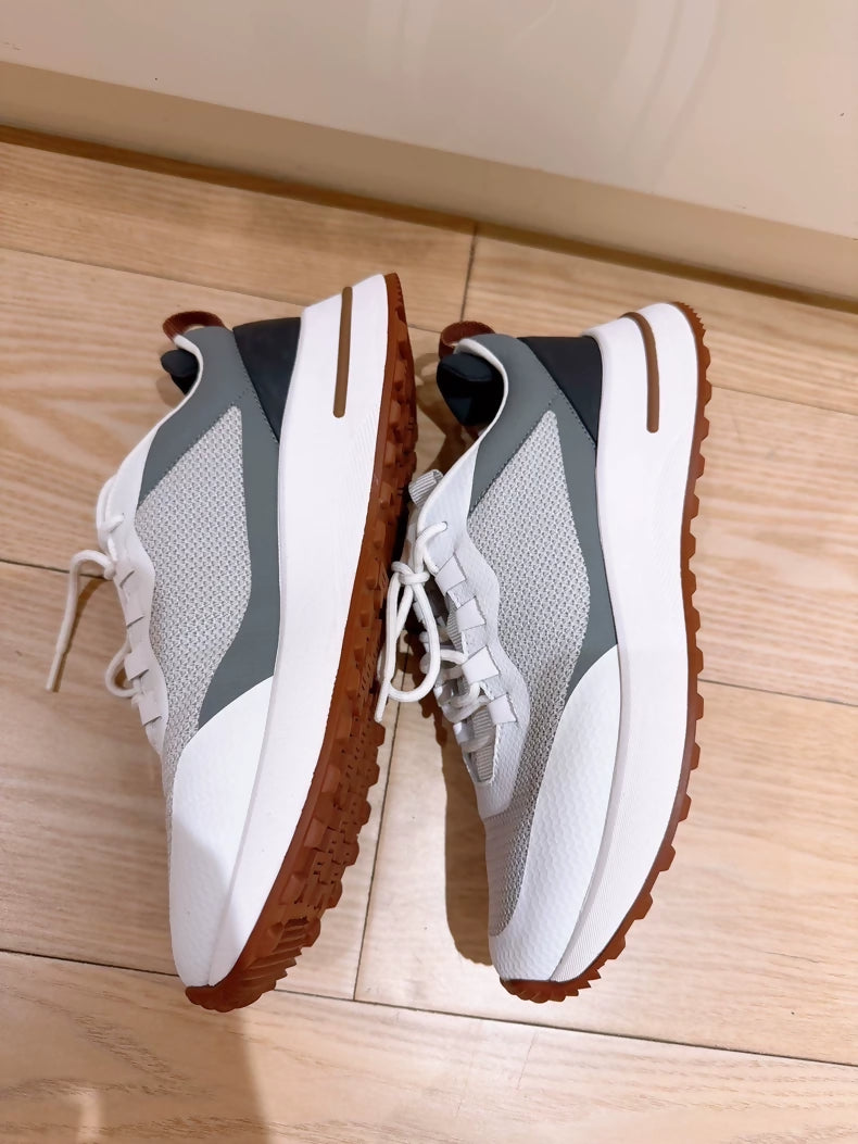 Loro Piana White/Grey Color Block Sneakers