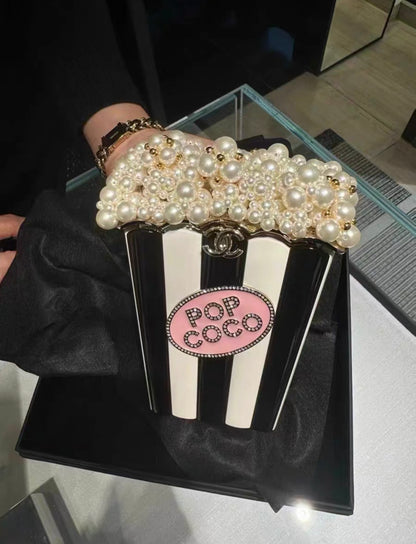 Chanel 2024 Popcorn Minaudière, brand new