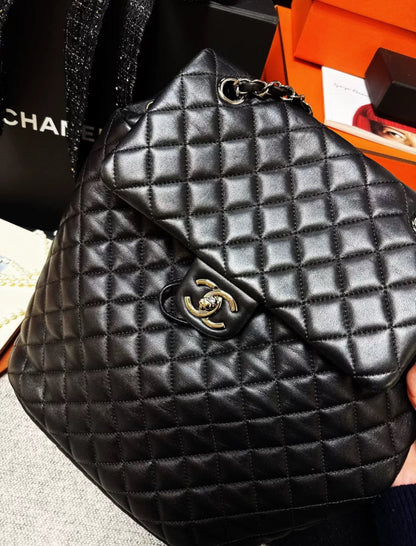 Chanel Paris-salzburg Black Leather Backpack