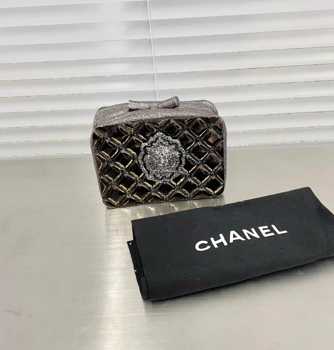 Chanel Minaudière Moscow Leo Runway Rare Metal Clutch