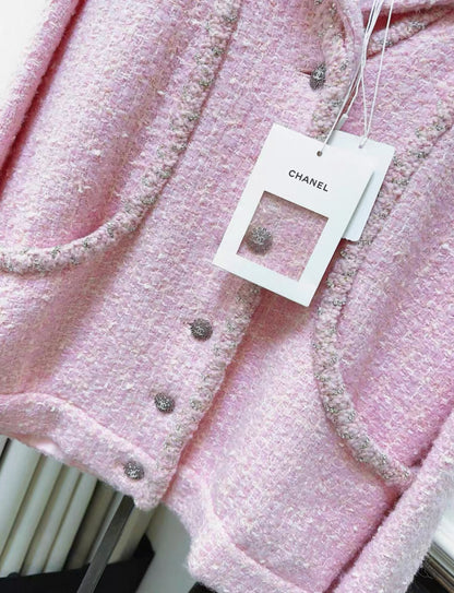 Chanel 23K fall/winter pink tweed jacket
