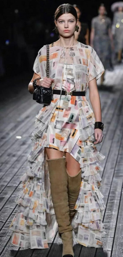 Chanel fall 2024 multicolor silk coat