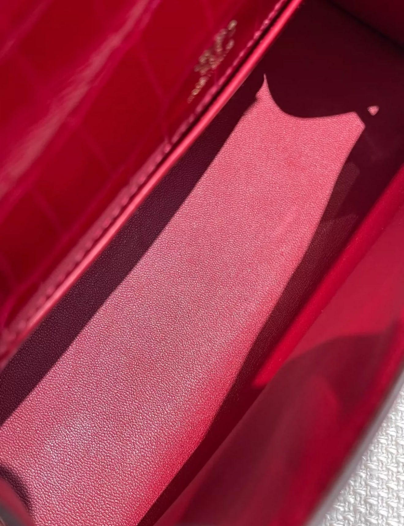 Hermès Kelly Pochette Red Braise Shiny Alligator Gold Hardware