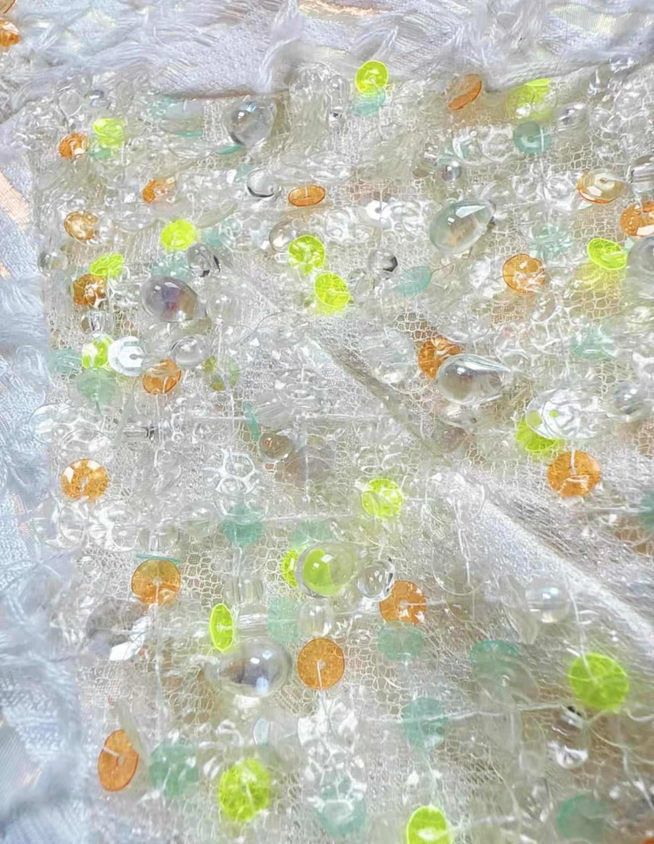 Chanel 18s white embroidered haute couture dress