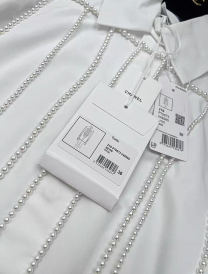 Chanel 21S White tunic shirt