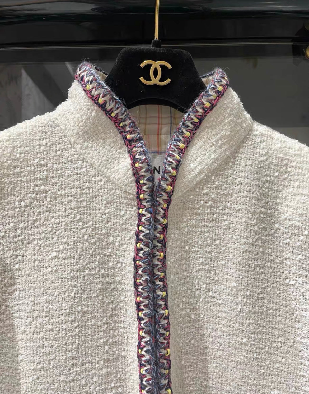 CHANEL 20C LITTLE WHITE JACKET Size 38