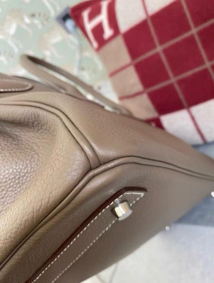 Hermes Birkin Shoulder Etoupe Togo Leather Palladium Hardware