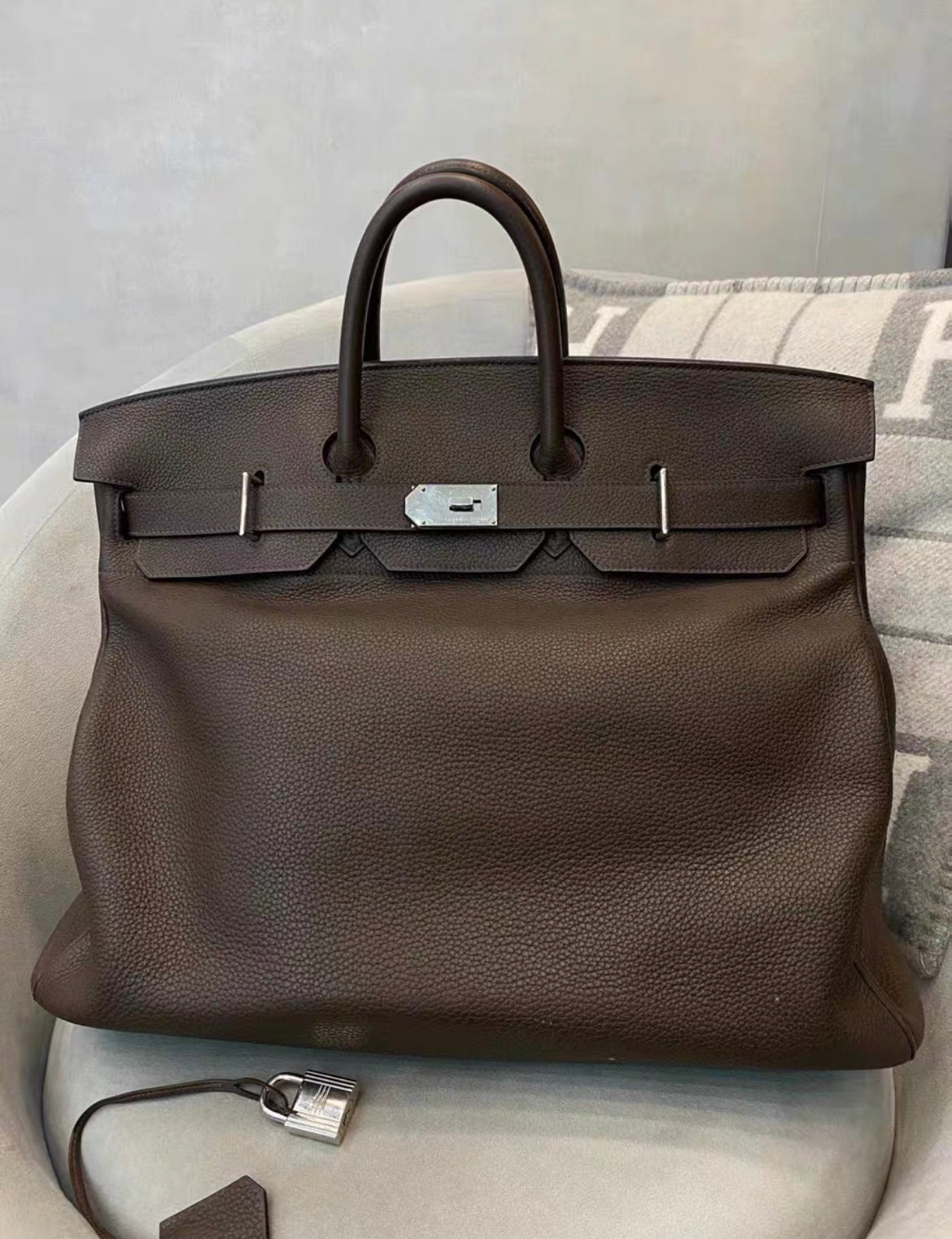 Hermès Birkin 50 Chocolate Togo Palladium Hardware