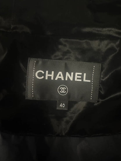 Chanel 24N Coco Neige Black Velvet Jacket 40FR