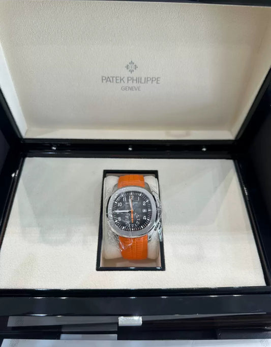 Patek Philippe 5968A Aquanaut Chronograph Orange Strap Mens Watch