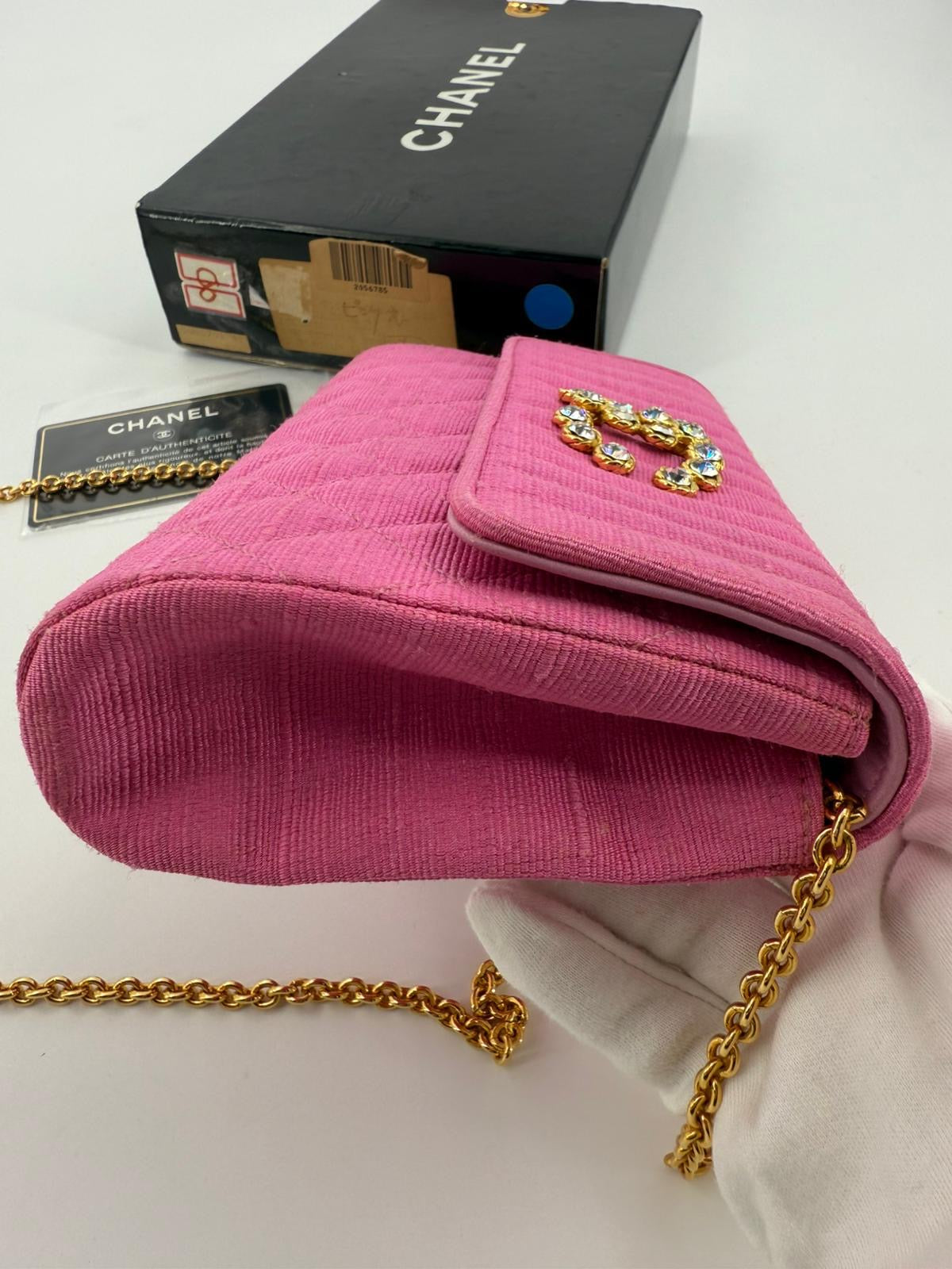 Chanel 2014 pink clutch