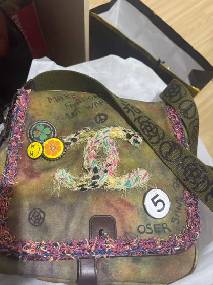 Chanel Graffiti messenger bag small