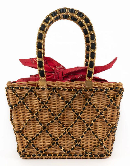 Rare Chanel basket wicker bag Spring-Summer 1994