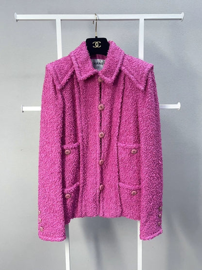 Chanel 20 pink tweed jacket