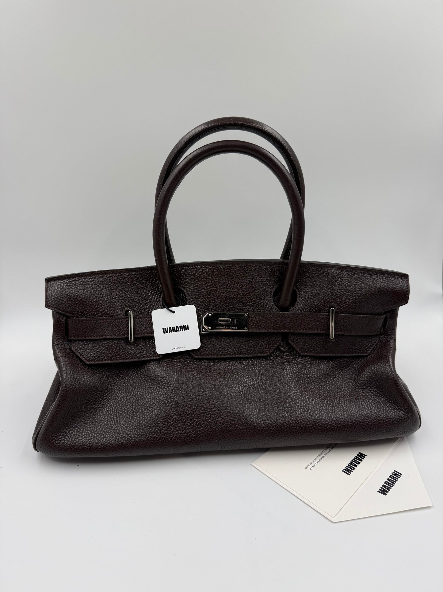 Hermès JPG Shoulder Birkin 42 Havane Clemence Leather with Palladium Hardware