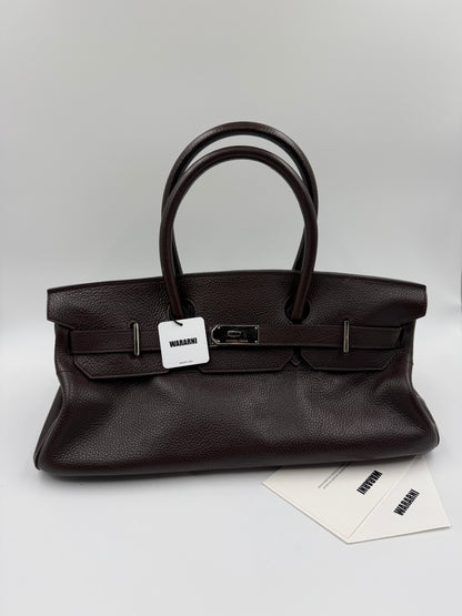 Hermès JPG Shoulder Birkin 42 Havane Clemence Leather with Palladium Hardware