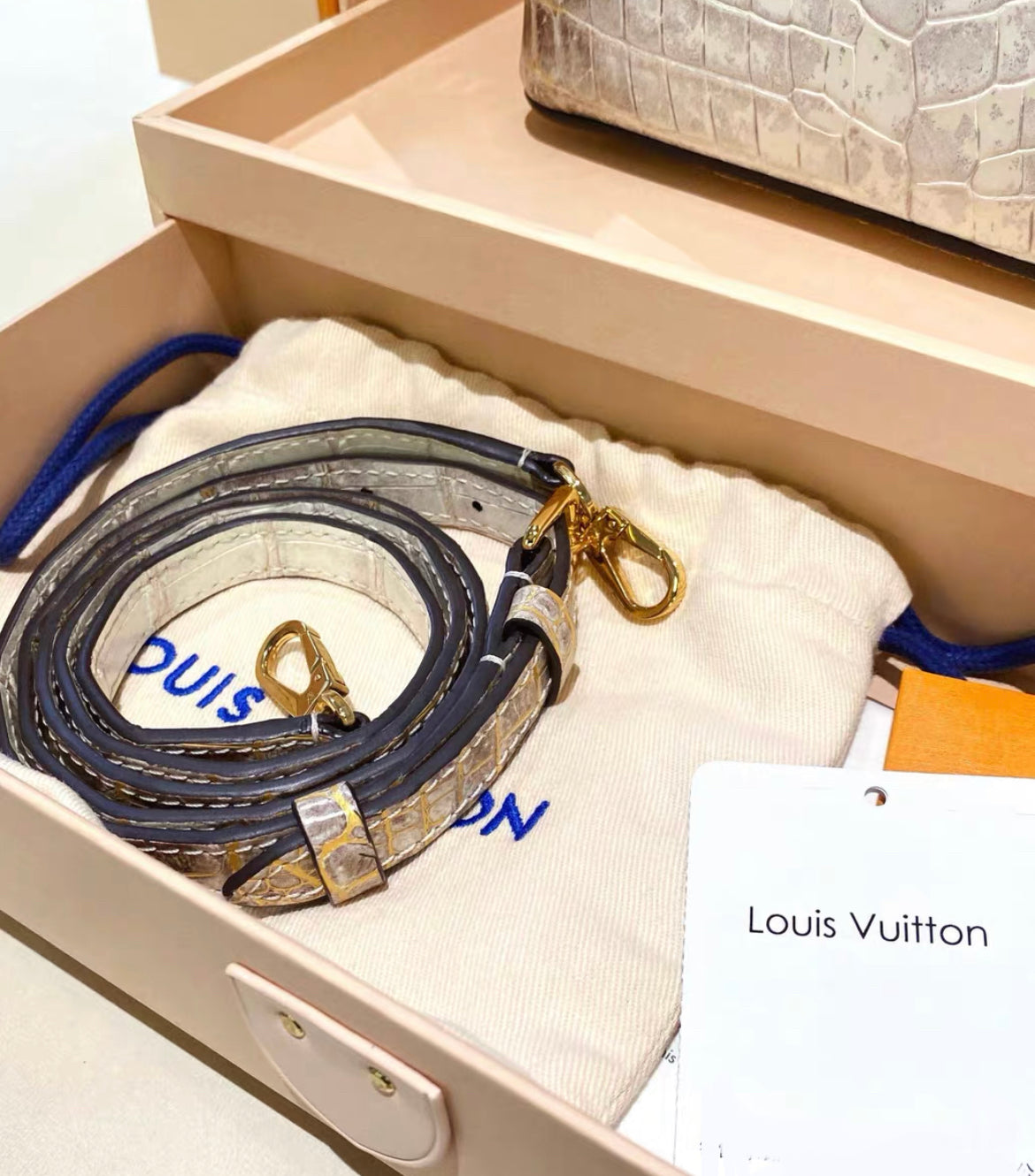 Louis Vuitton White Matte Himalaya Crocodile Mini Capucines