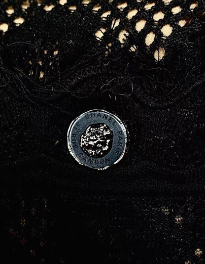 Chanel 22P Black cotton long dress