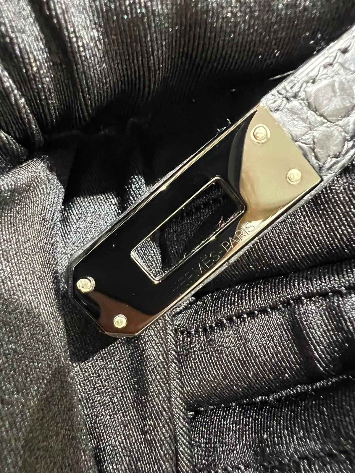 Hermès Mini Kelly Pochette So Black Matte Crocodile