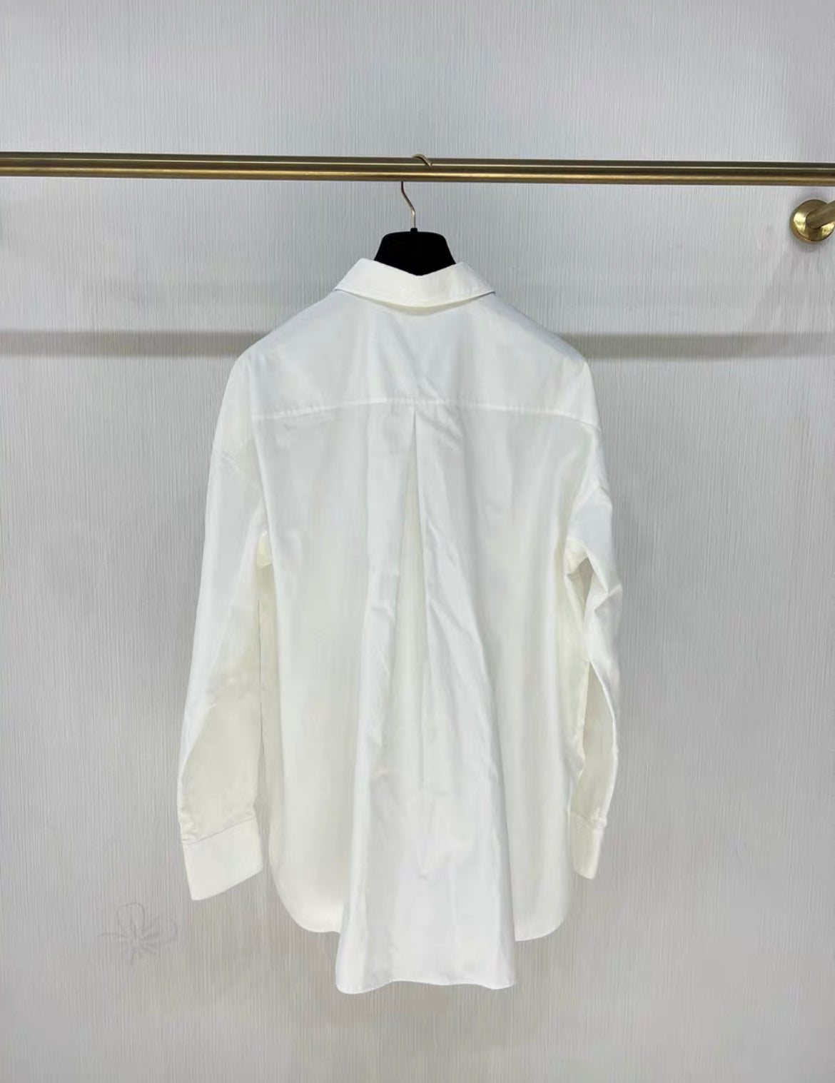 Chanel 24S white cotton canvas blouse size 40