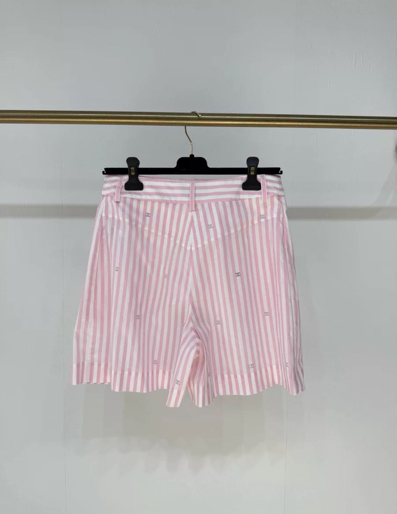 Chanel 24M Pink Striped Shorts