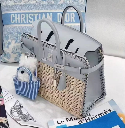 Hermès Birkin 25 Sellier Picnic Bleu Glacier Swift leather palladium hardware