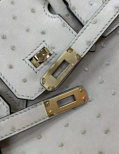 Hermès Birkin 25 Ostrich Gold Hardware