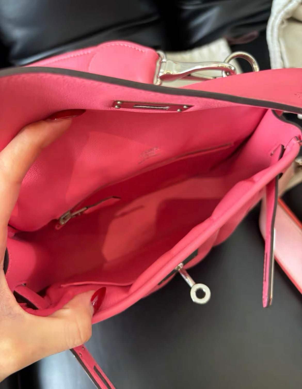 HERMES PINK MINI BERLIN SHOULDER BAG