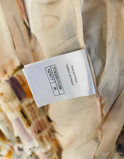 Chanel fall 2024 multicolor silk coat