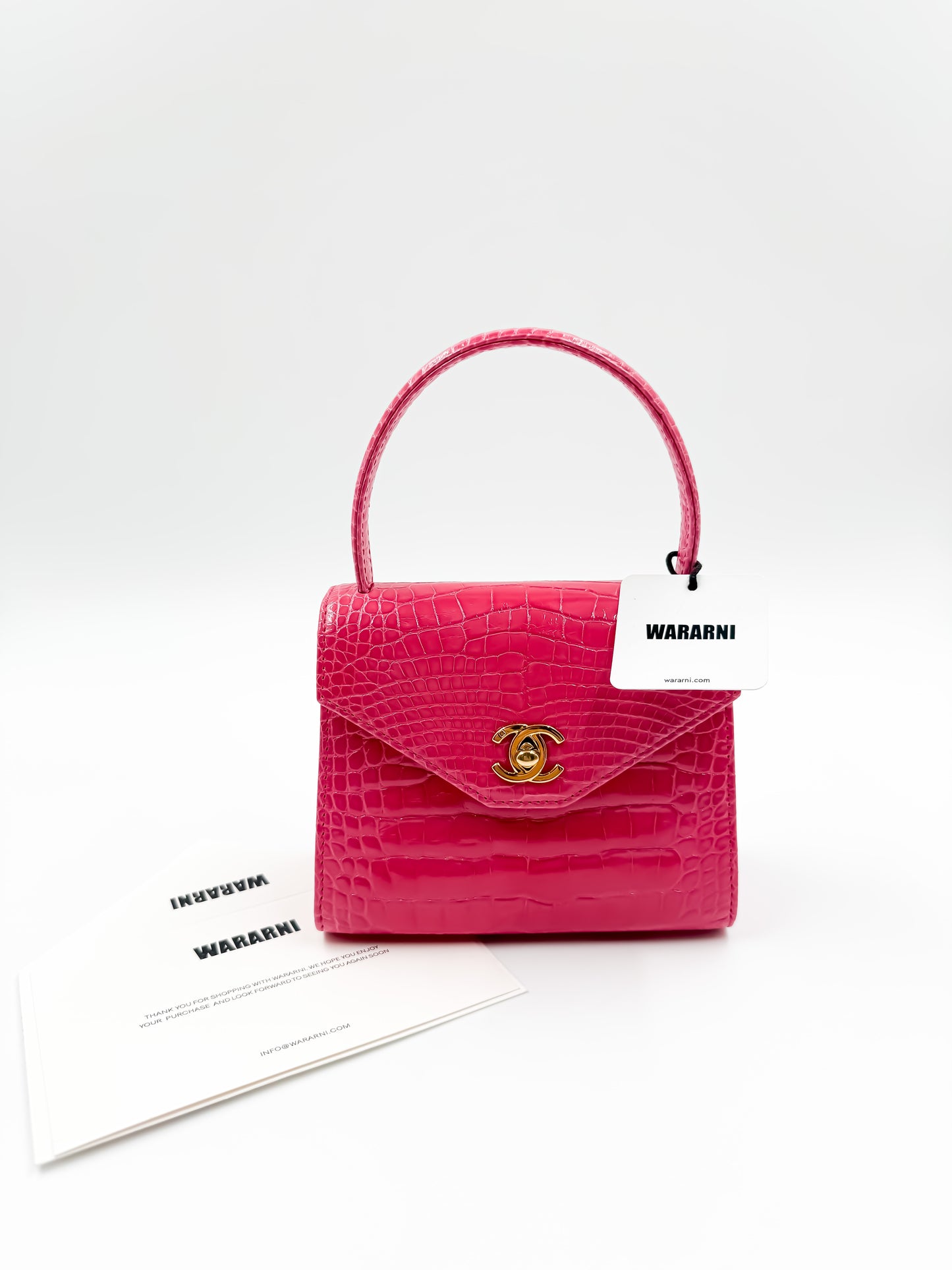 Chanel Vintage Pink Crocodile Mini Top-Handle — Collector’s Edition