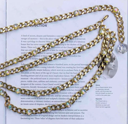 Vintage Chanel Dreamy Bubble Beaded Rhinestone Multi-Layer Waist Chain