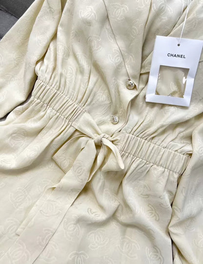 Chanel 23S Light Yellow silk Jacket
