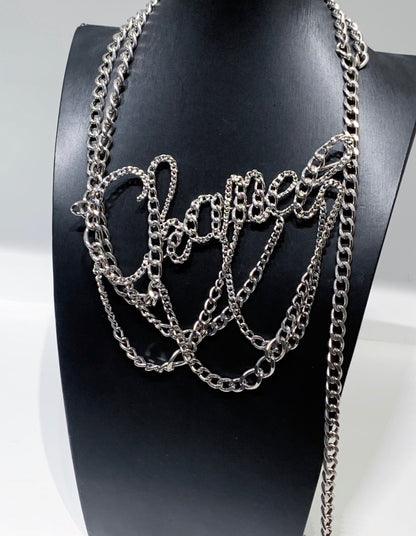 Chanel 06P Silver Letter Waist Chain