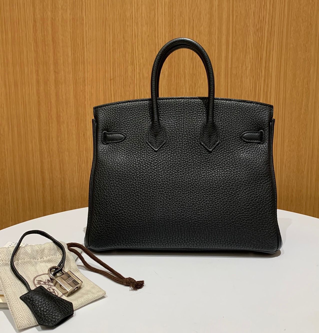 Hermès Birkin 25 Black Togo Leather Palladium Hardware