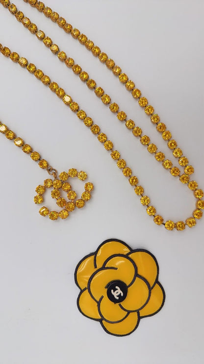 Chanel Spring/Summer 1995 “Barbie Collection” Yellow Camellia Hair Accessory