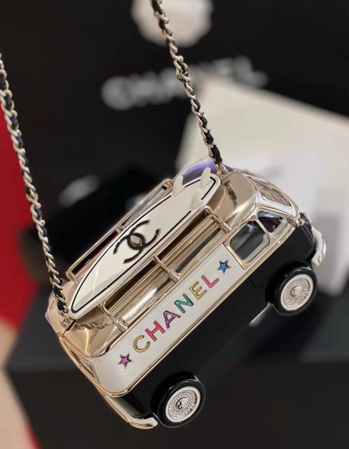 Chanel 24C Mini bus Van Hollywood Minaudiere Mini Bag handbag Collectible, full set