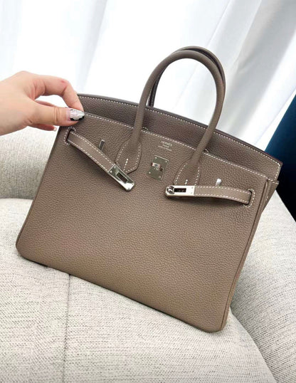 HERMES Birkin 25 Etoupe Togo Palladium Hardware