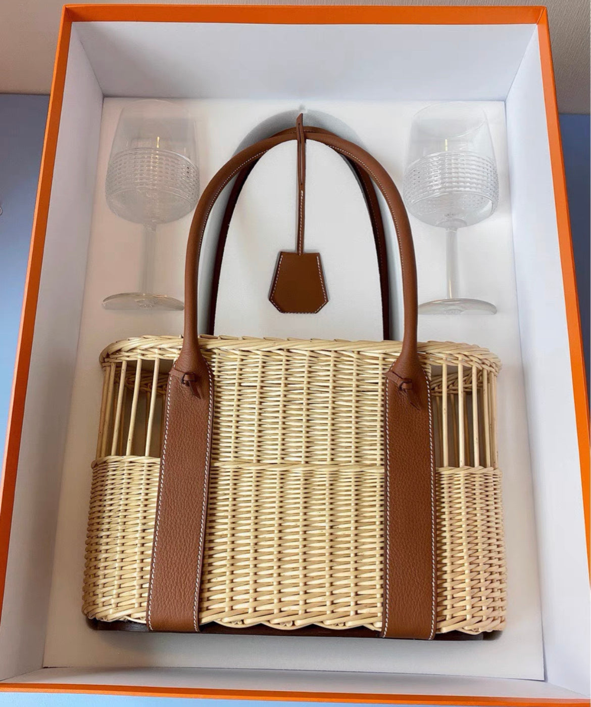 Hermès Park bottle basket