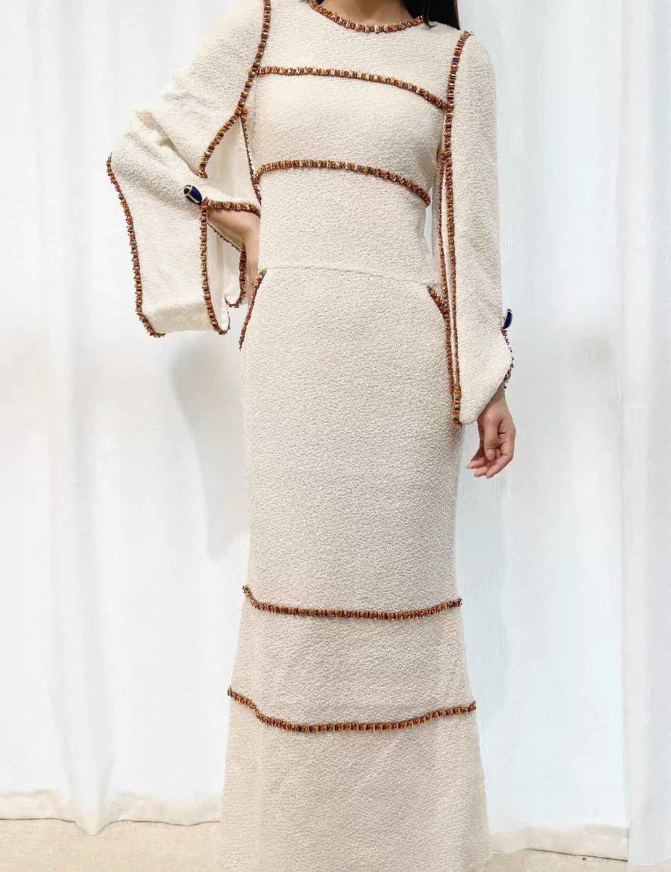 Chanel 19A White/Gold Embroidered Tweed