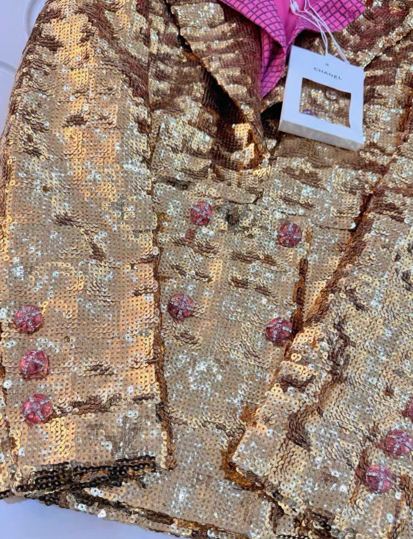 Chanel 24C Gold Sequin Jacket
