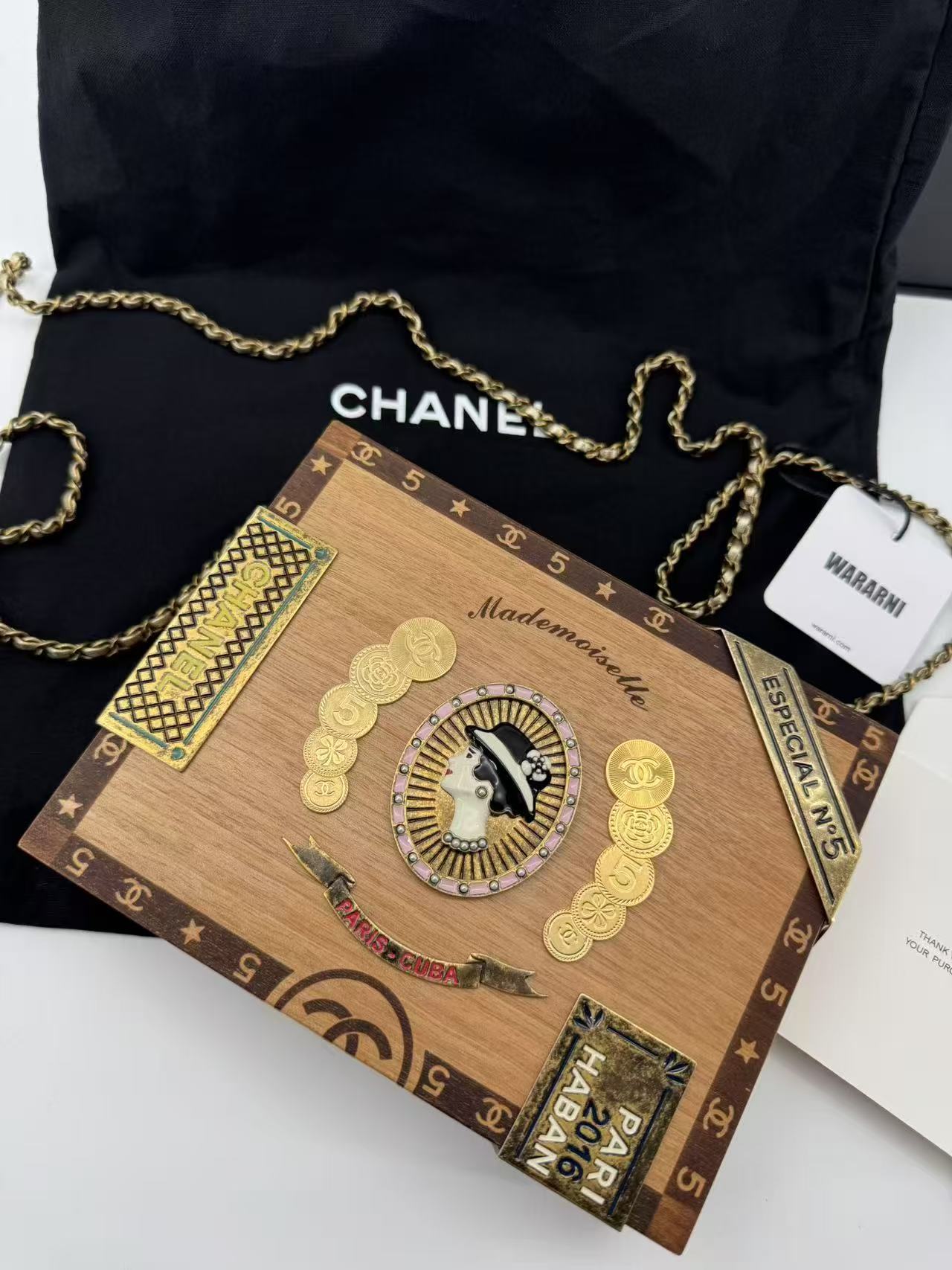 Chanel 2017 Havana By The Night Coco Cuban Cigar Box Minaudière