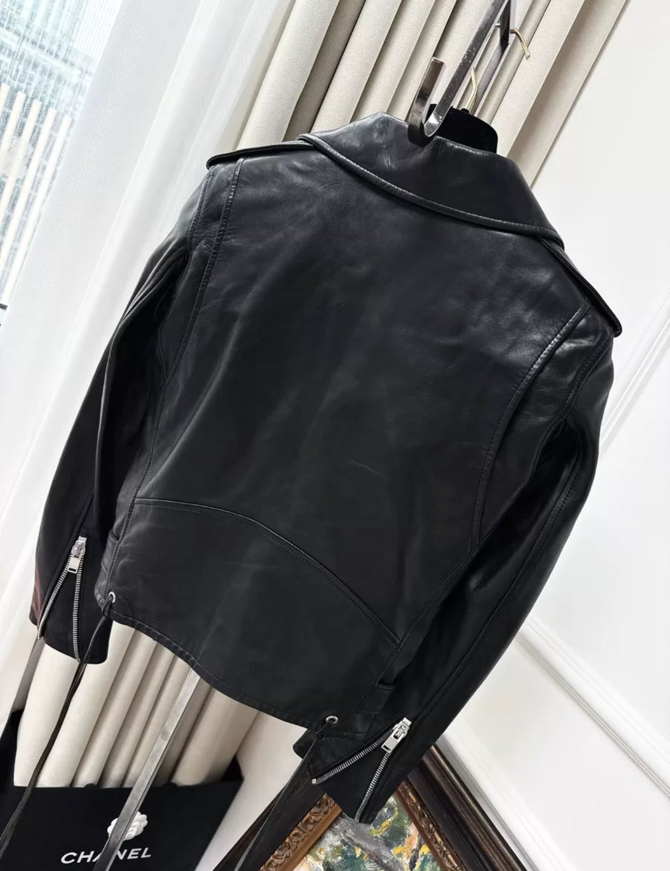 Saint Laurent Black Multi-Zip Leather Jacket