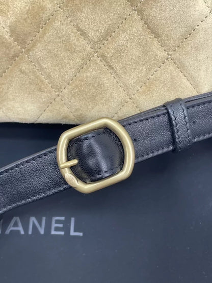CHANEL 25A Suede Flap Bag