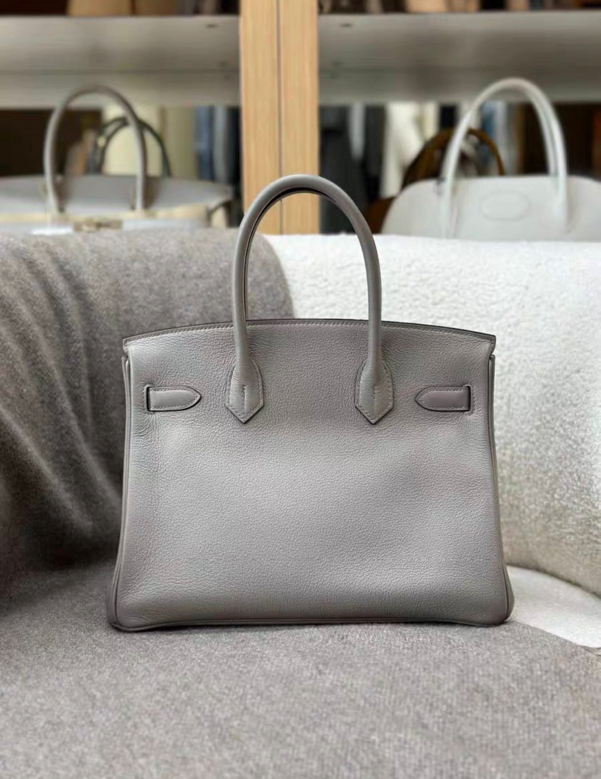 Hermès Birkin 30 Gris Togo Leather Palladium Hardware