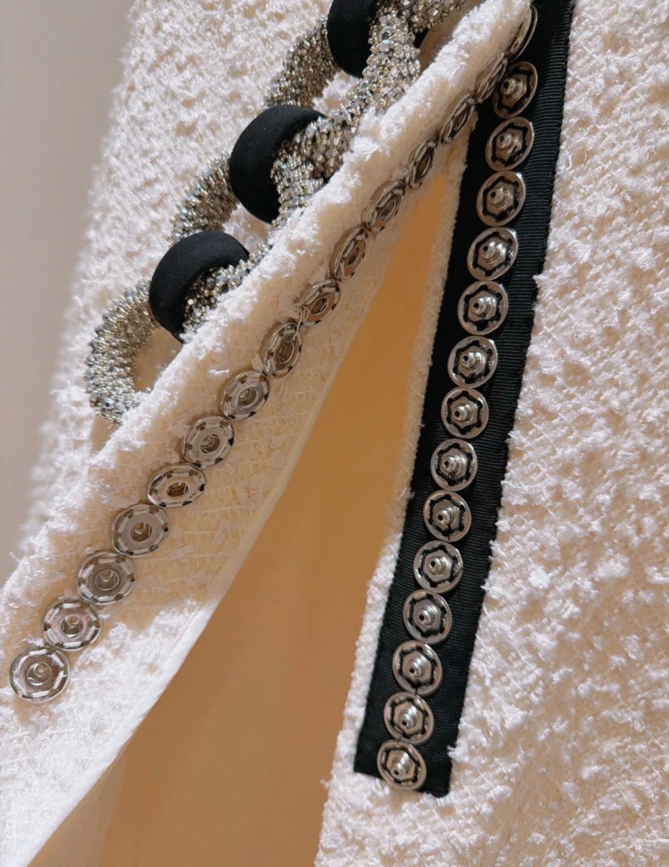 Louis Vuitton White Tweed Skirt