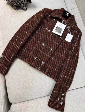 Chanel 24A Brown tweed jacket