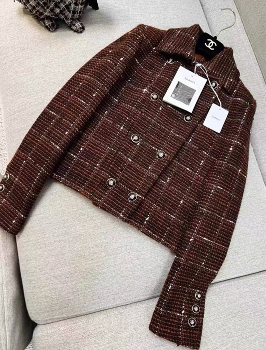 Chanel 24A Brown tweed jacket
