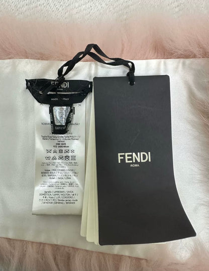 Fendi pink fox fur scarf